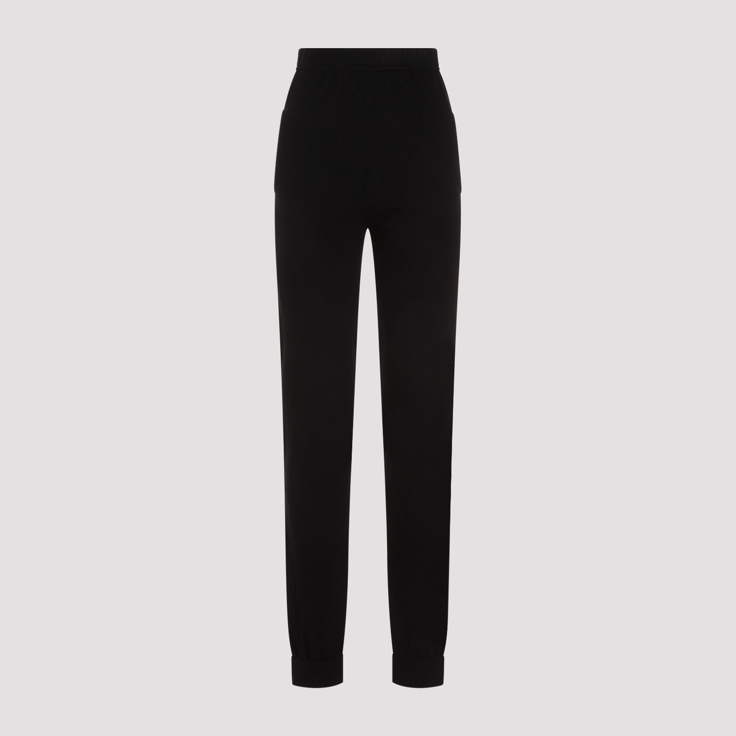 SAINT LAURENT  Leggings in Cashmere Nero a Vita Alta Saint Laurent Offerta San Valentino