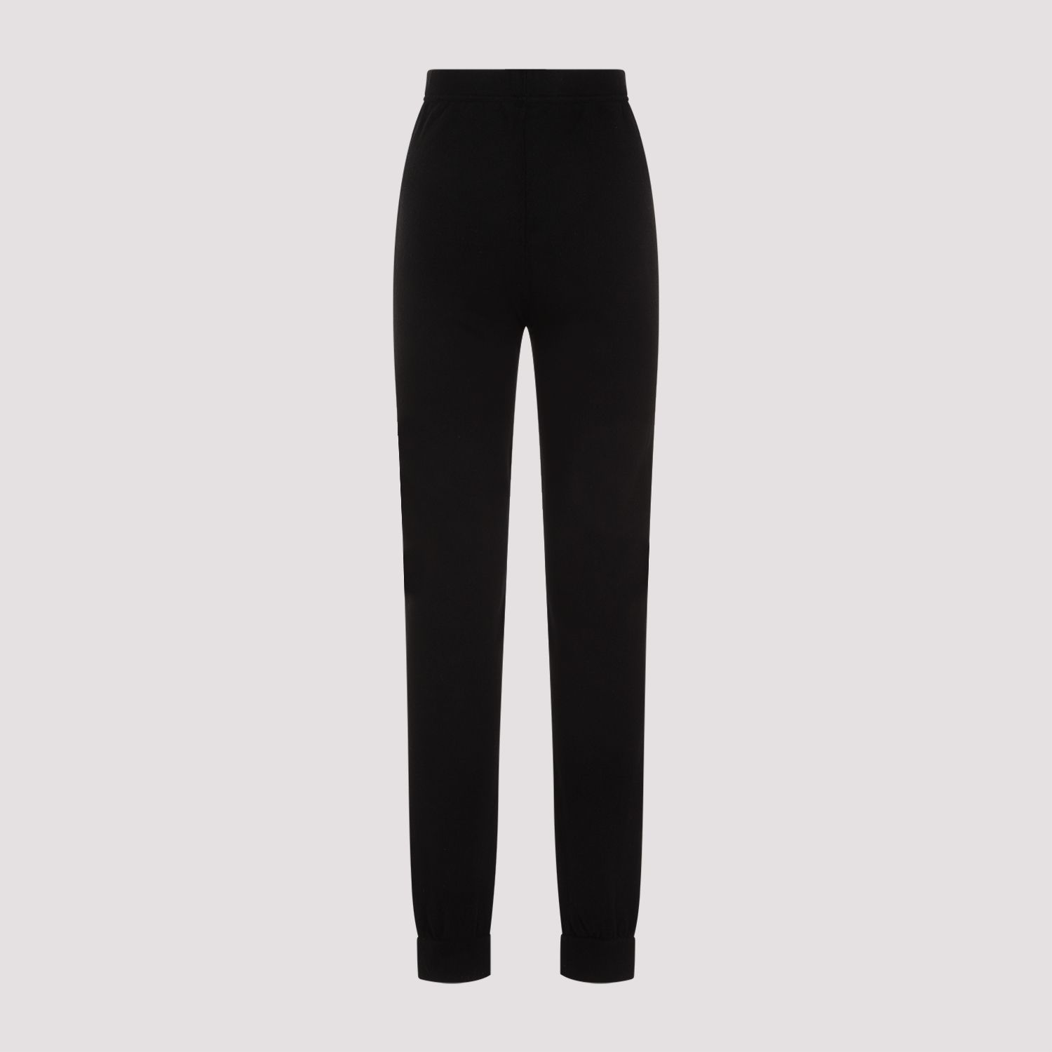 SAINT LAURENT  Leggings in Cashmere Nero a Vita Alta Saint Laurent Offerta San Valentino