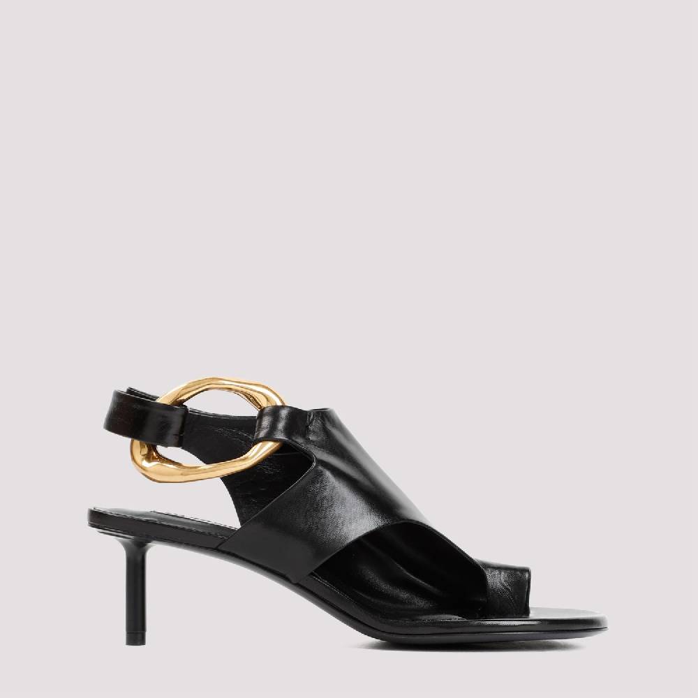 JIL SANDER  Décolleté Slingback in Pelle Nera Jil Sander con Tacco 5cm Smaltimento dello stoccaggio