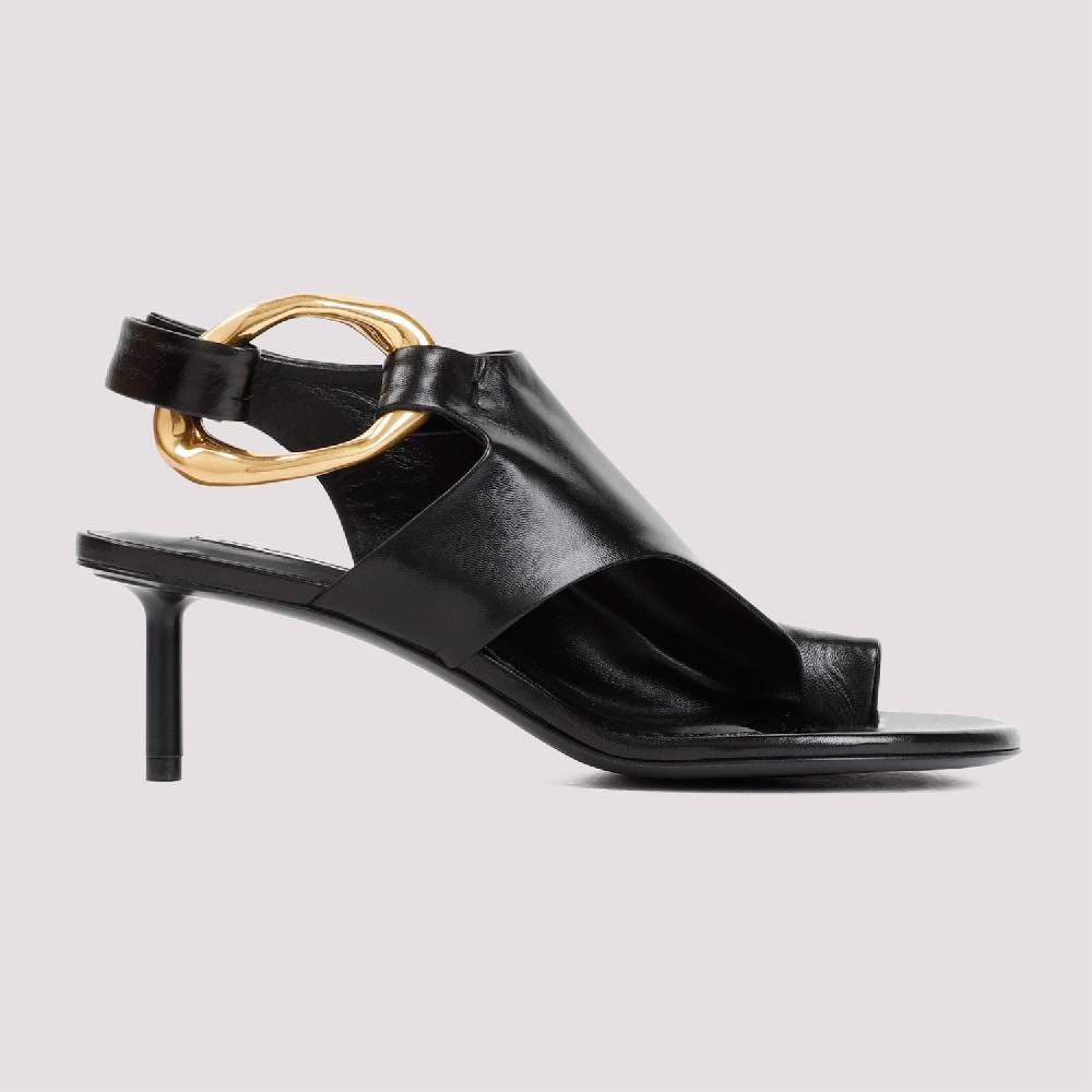 JIL SANDER  Décolleté Slingback in Pelle Nera Jil Sander con Tacco 5cm Smaltimento dello stoccaggio