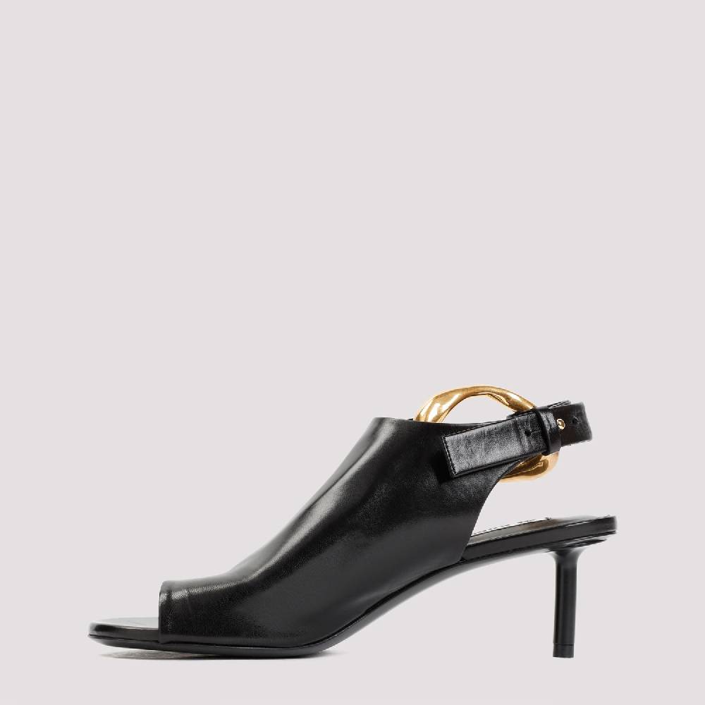 JIL SANDER  Décolleté Slingback in Pelle Nera Jil Sander con Tacco 5cm Smaltimento dello stoccaggio