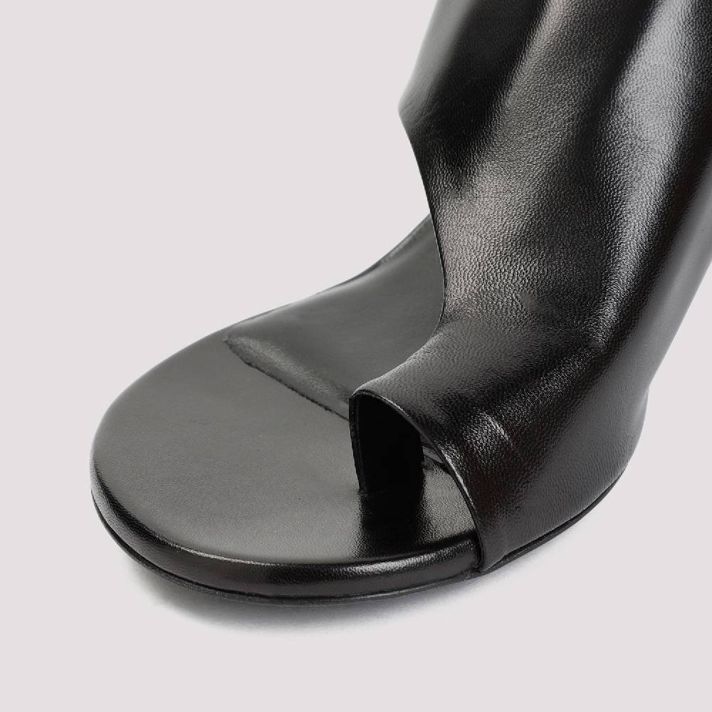 JIL SANDER  Décolleté Slingback in Pelle Nera Jil Sander con Tacco 5cm Smaltimento dello stoccaggio