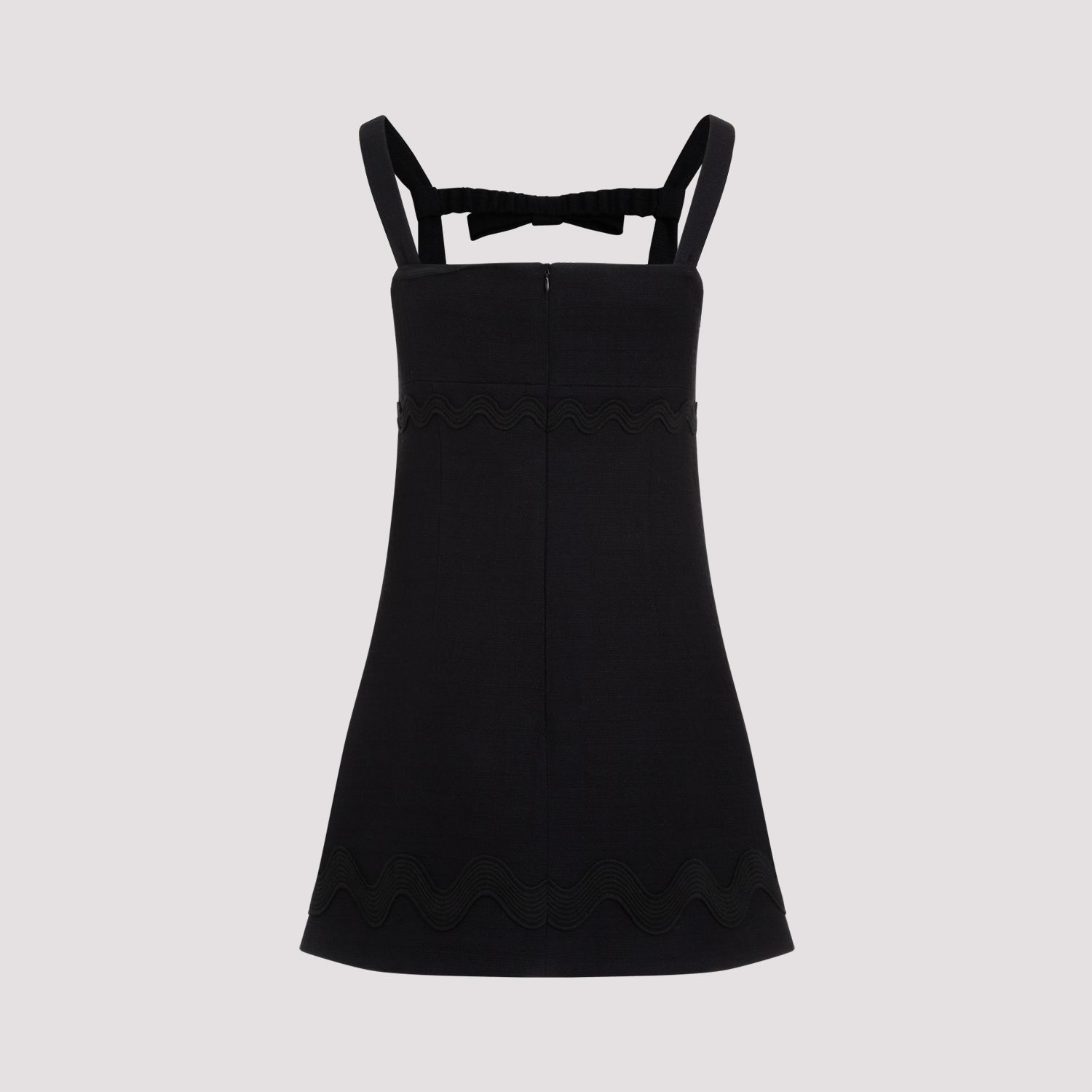 PATOU  Abito Mini Nero in Cotone con Fiocco PATOU Online Outlet