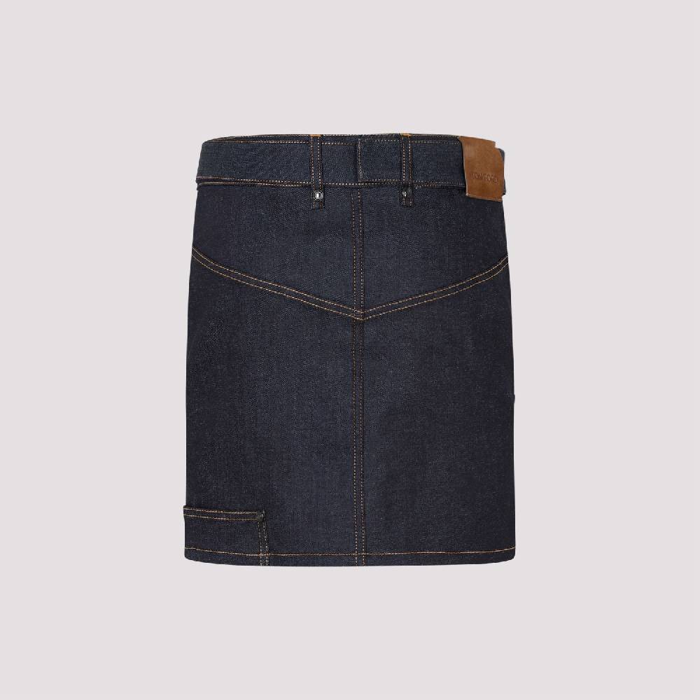 TOM FORD  Gonna Denim Blu in Cotone Misto Tom Ford Offerte esclusive