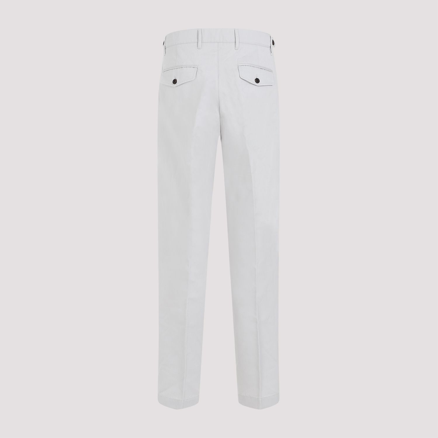 DUNHILL  Chino Piegati Grigio Cotone-Lino Uomo Dunhill Offerte stagionali