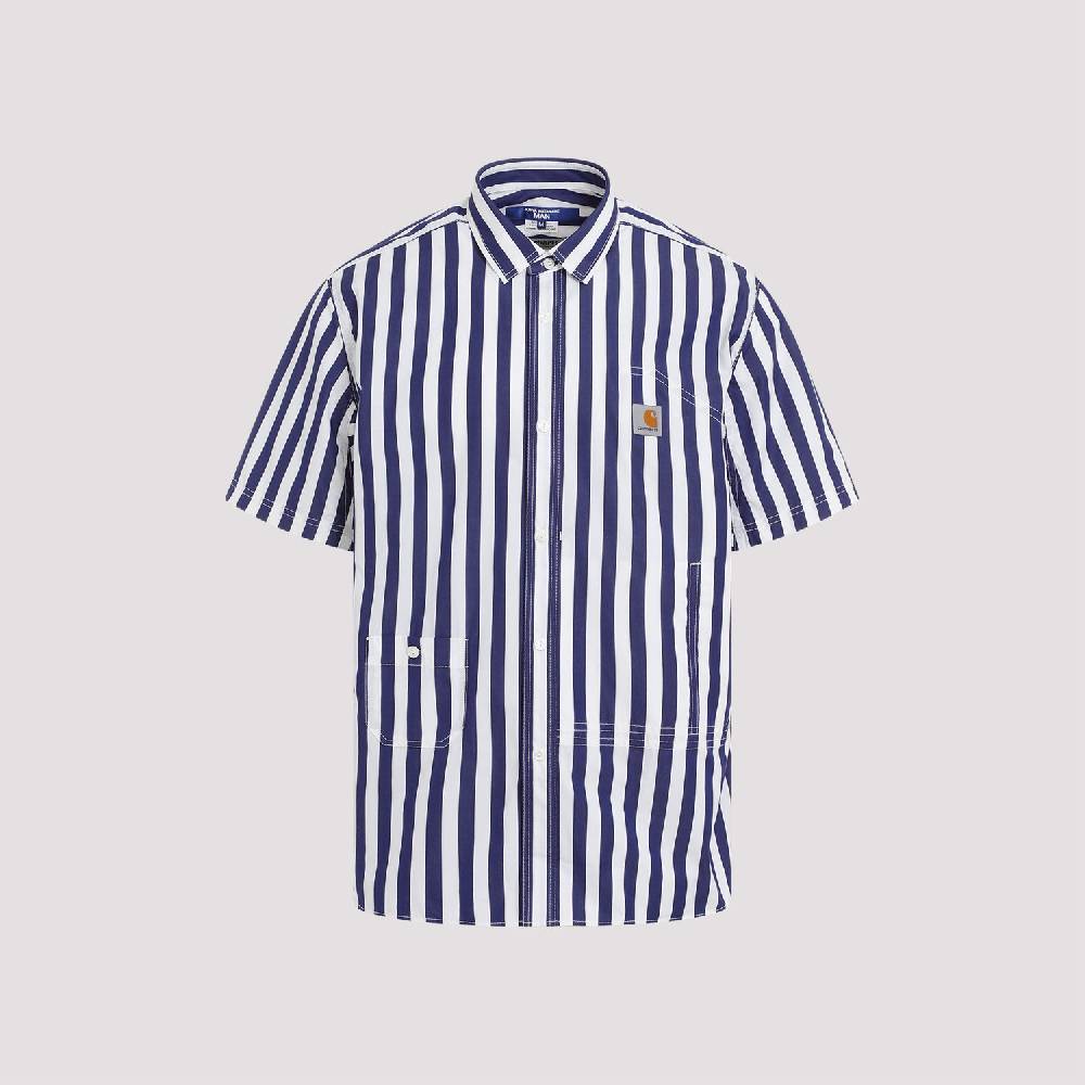 JUNYA WATANABE  Camicia a Righe Cotone Junya Watanabe - Bianco/Marina Offerte giornaliere