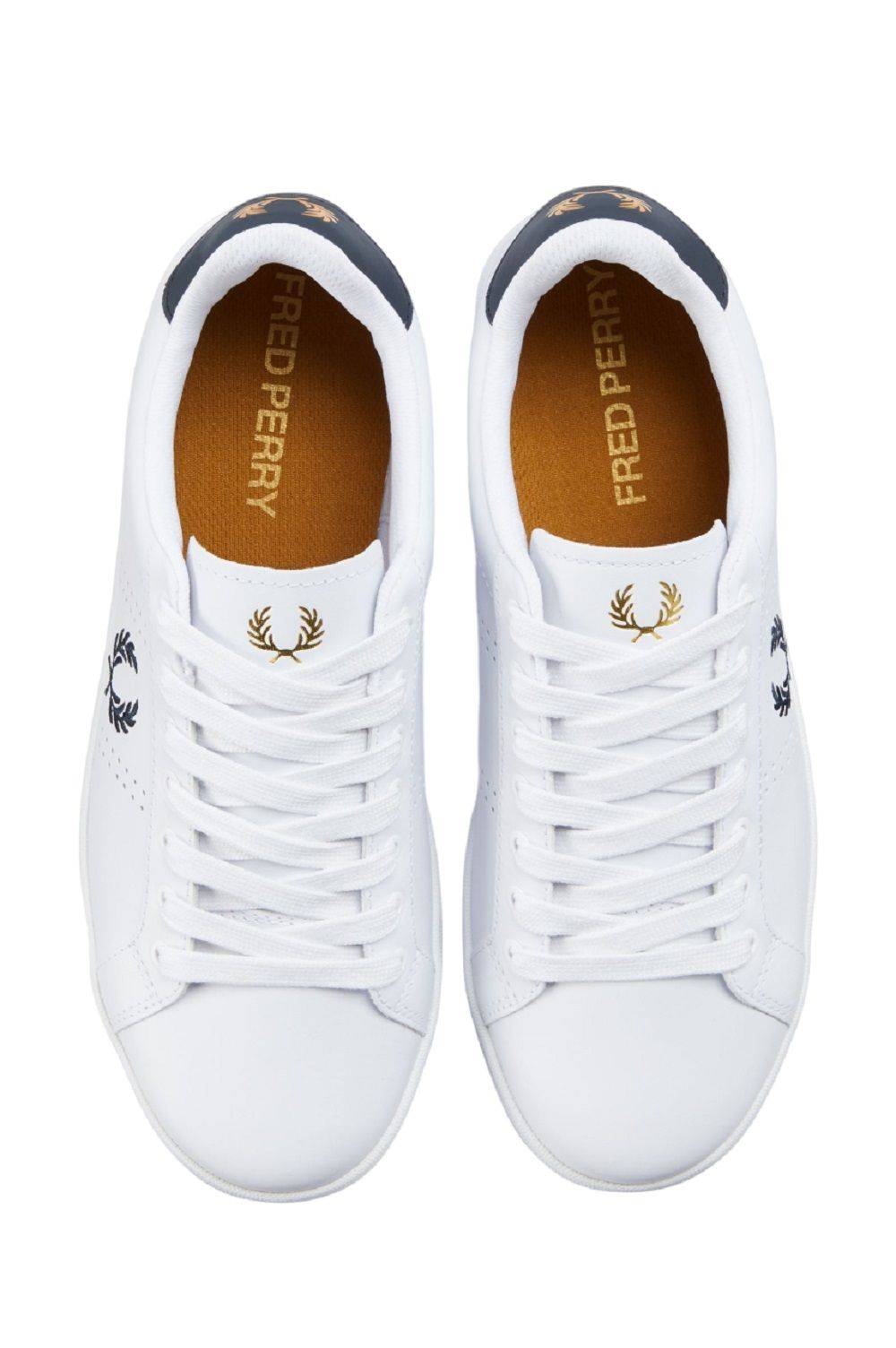 FRED PERRY  Sneakers in Pelle Bianca Fred Perry B721 - Scarpe Sportive da Uomo Enormi risparmi
