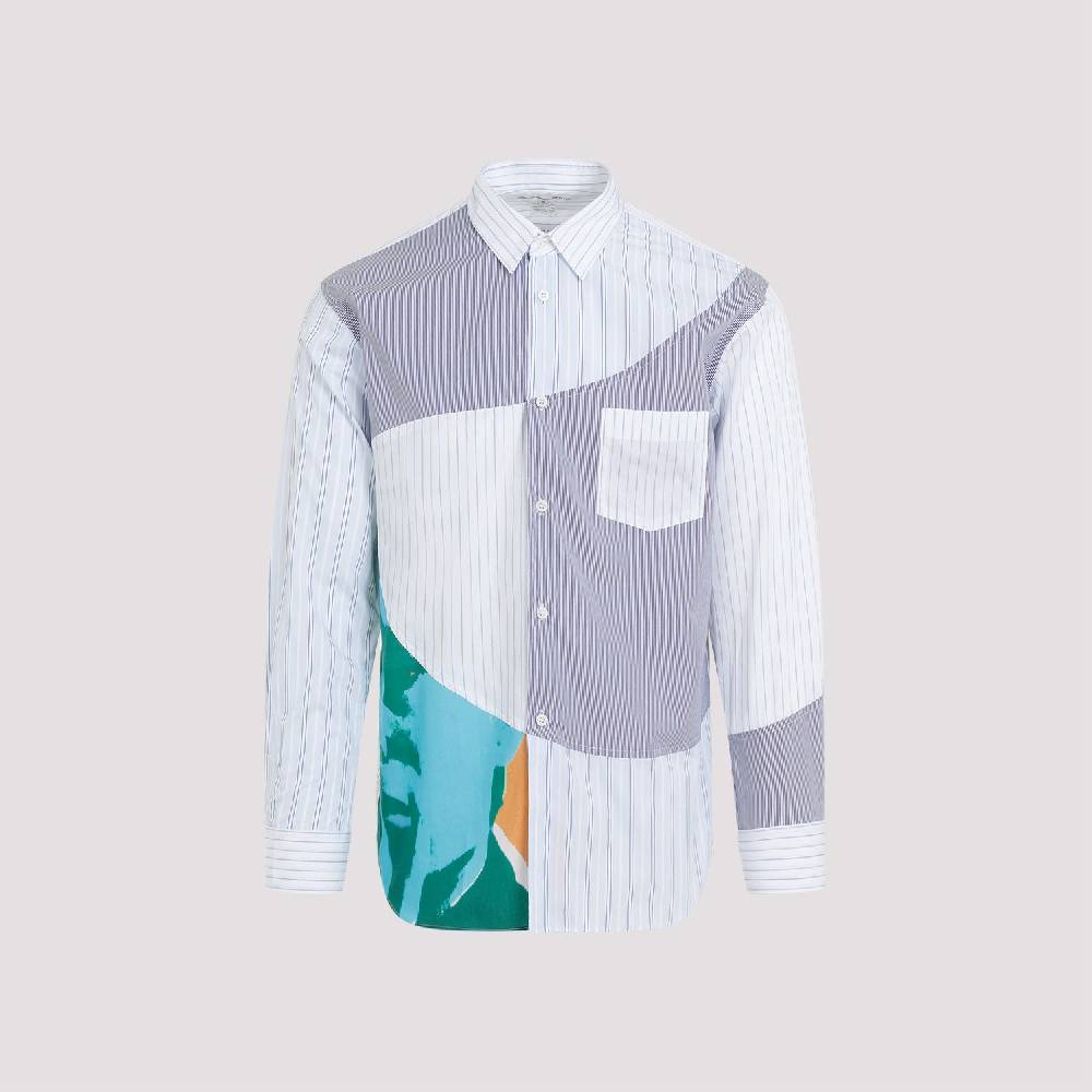 COMME DES GARÇONS SHIRT  Camicia Uomo Patchwork Blu in Cotone - COMME DES GARÇONS SHIRT Offerta settimanale