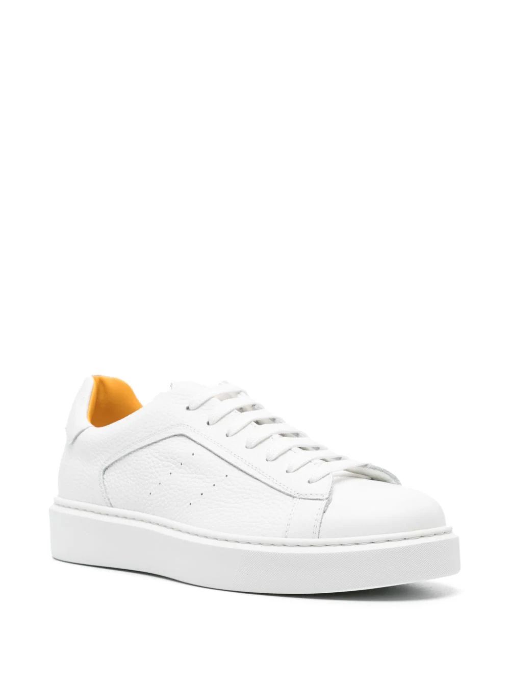 DOUCAL'S  Sneakers in Pelle Tumbled Doucal's - Scarpe Uomo Bianche Rilascio limitato