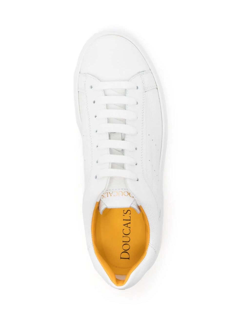 DOUCAL'S  Sneakers in Pelle Tumbled Doucal's - Scarpe Uomo Bianche Rilascio limitato
