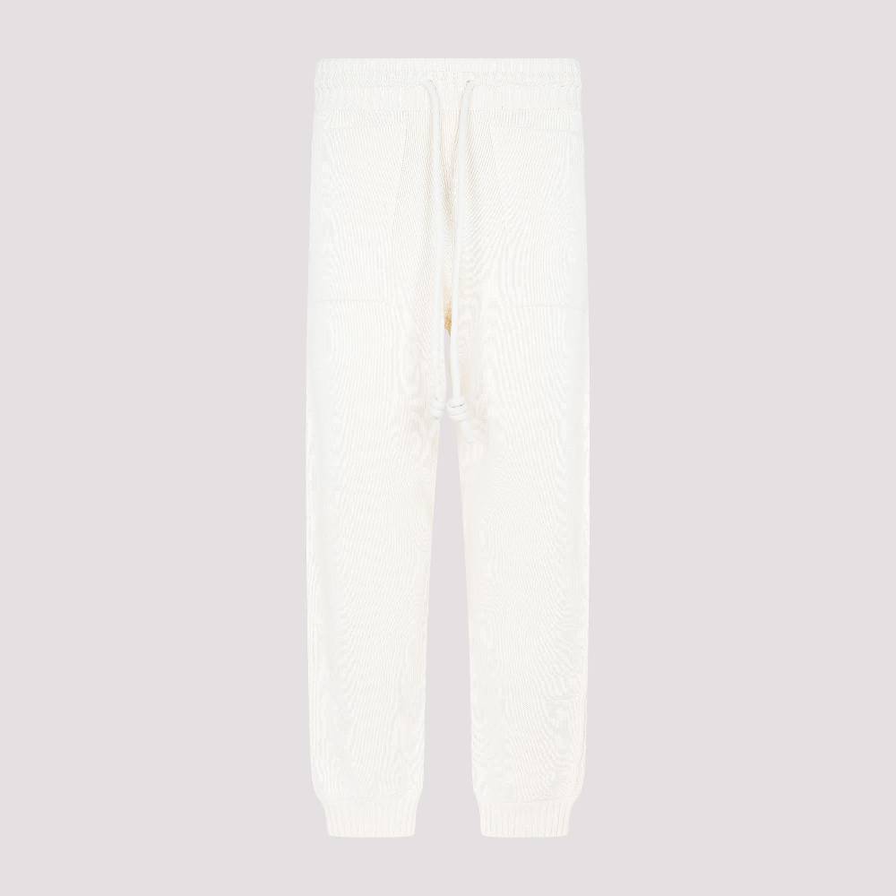 OFF-WHITE  Pantaloni Maglia Diag in Cotone Beige Off-White ACQUISTA ORA