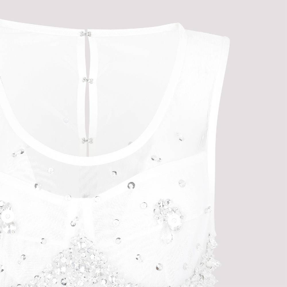 BOTTEGA VENETA  Abito Frange e Cristalli Bianco Bottega Veneta Latest stili