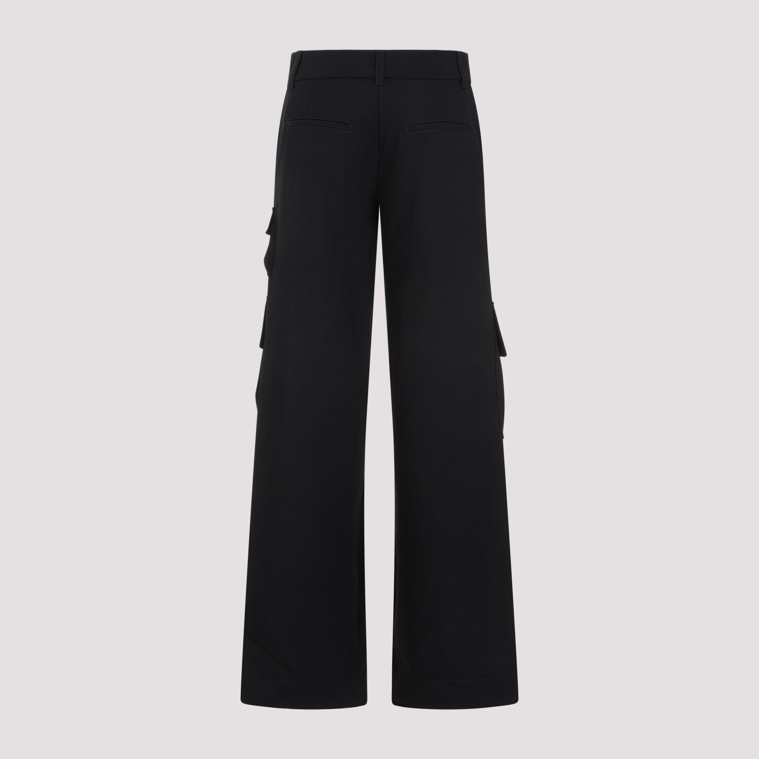 OFF-WHITE  Pantaloni Cargo in Lana Vergine Off-White per Donna Offerta speciale della fabbrica