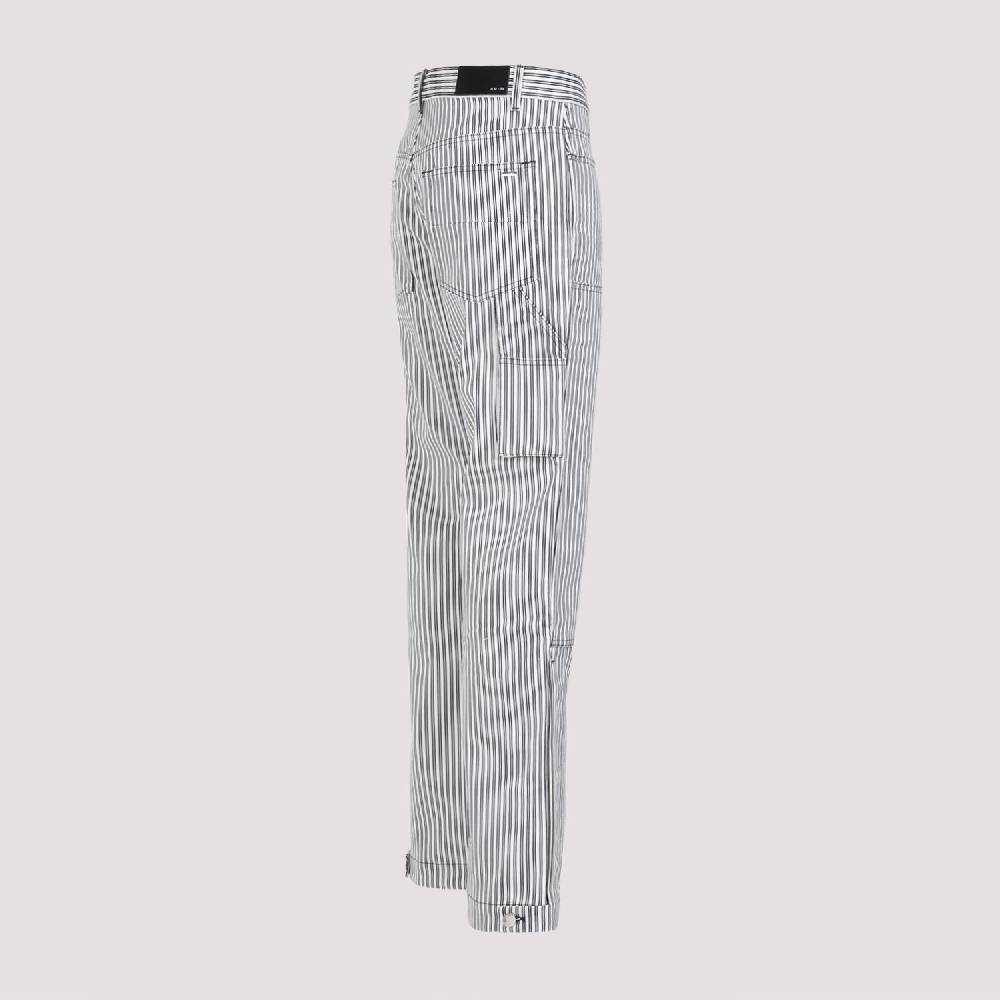 AMIRI  Pantaloni Carpenter in Cotone a Righe Nere Amiri Sostegno trimestrale