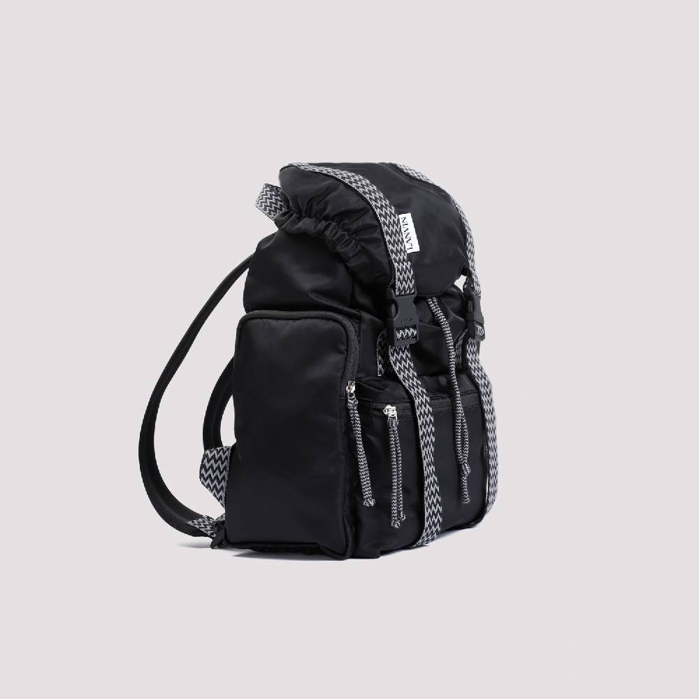 LANVIN  Zaino LANVIN Curb in Nylon Nero con Spallacci Regolabili 50% di sconto con spedizione gratuita