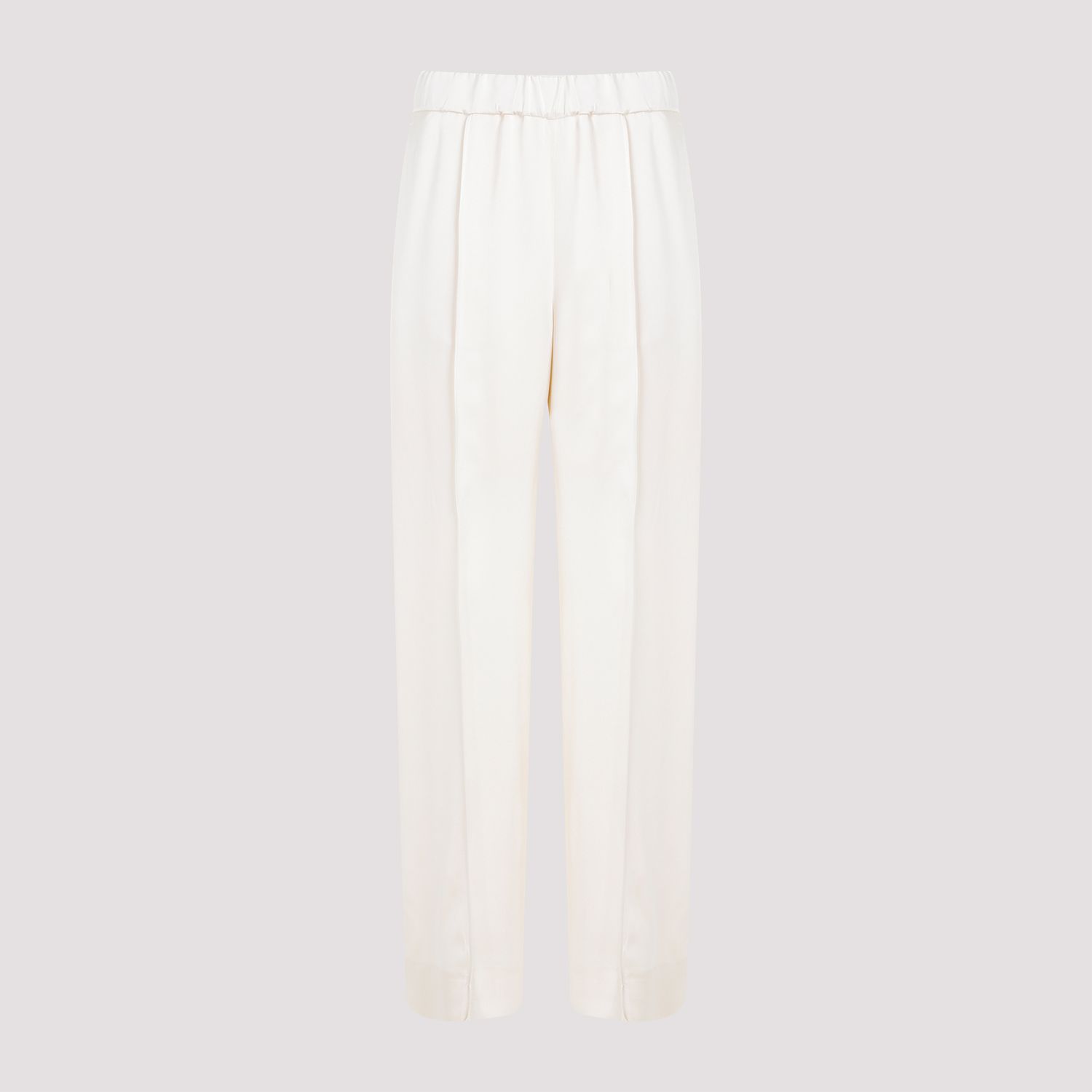 JIL SANDER  Pantaloni Dritti Viscosa Color Carne da Donna JIL SANDER Officina