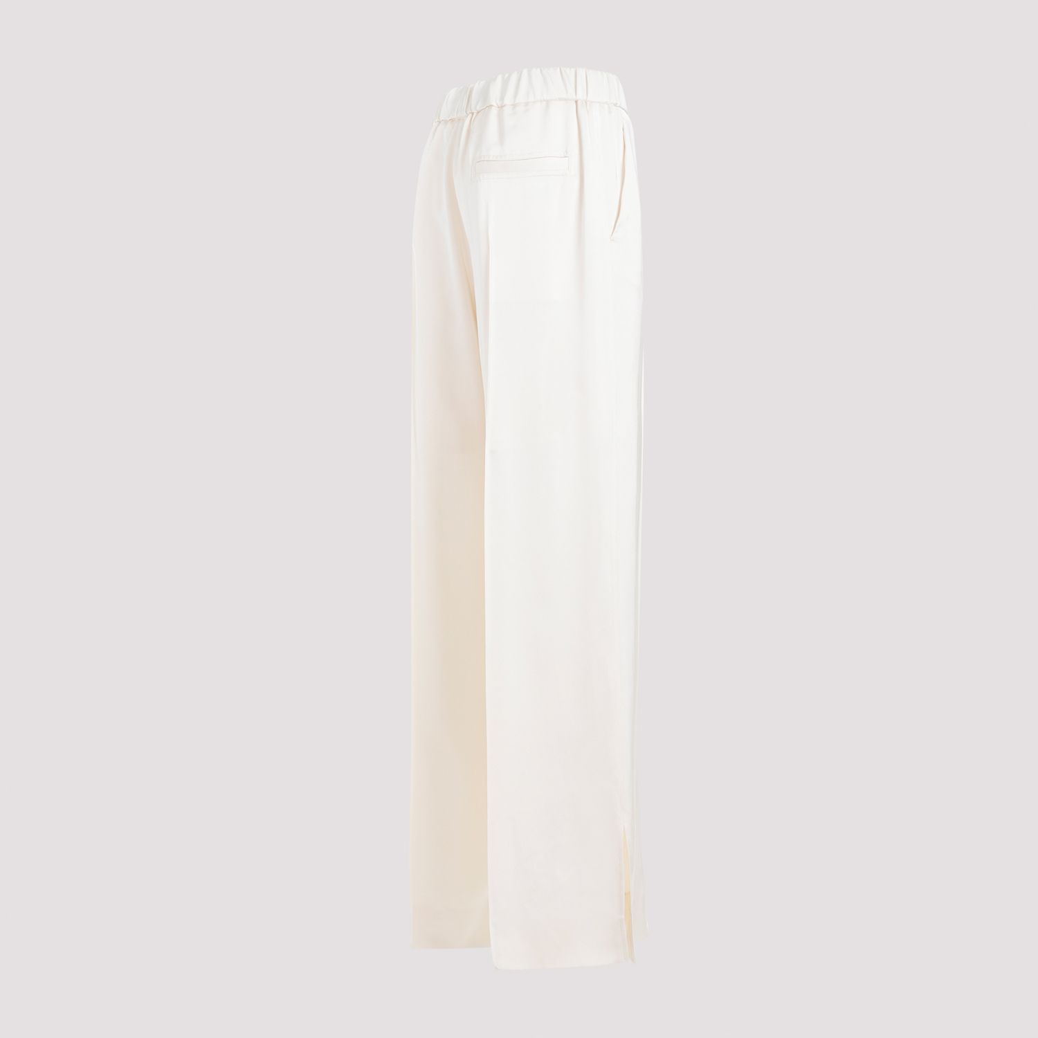 JIL SANDER  Pantaloni Dritti Viscosa Color Carne da Donna JIL SANDER Officina