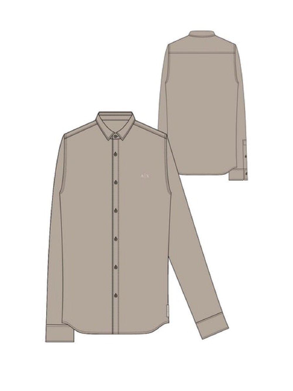 ARMANI EXCHANGE  Camicia di Lino Beige Uomo Armani Exchange In Linea
