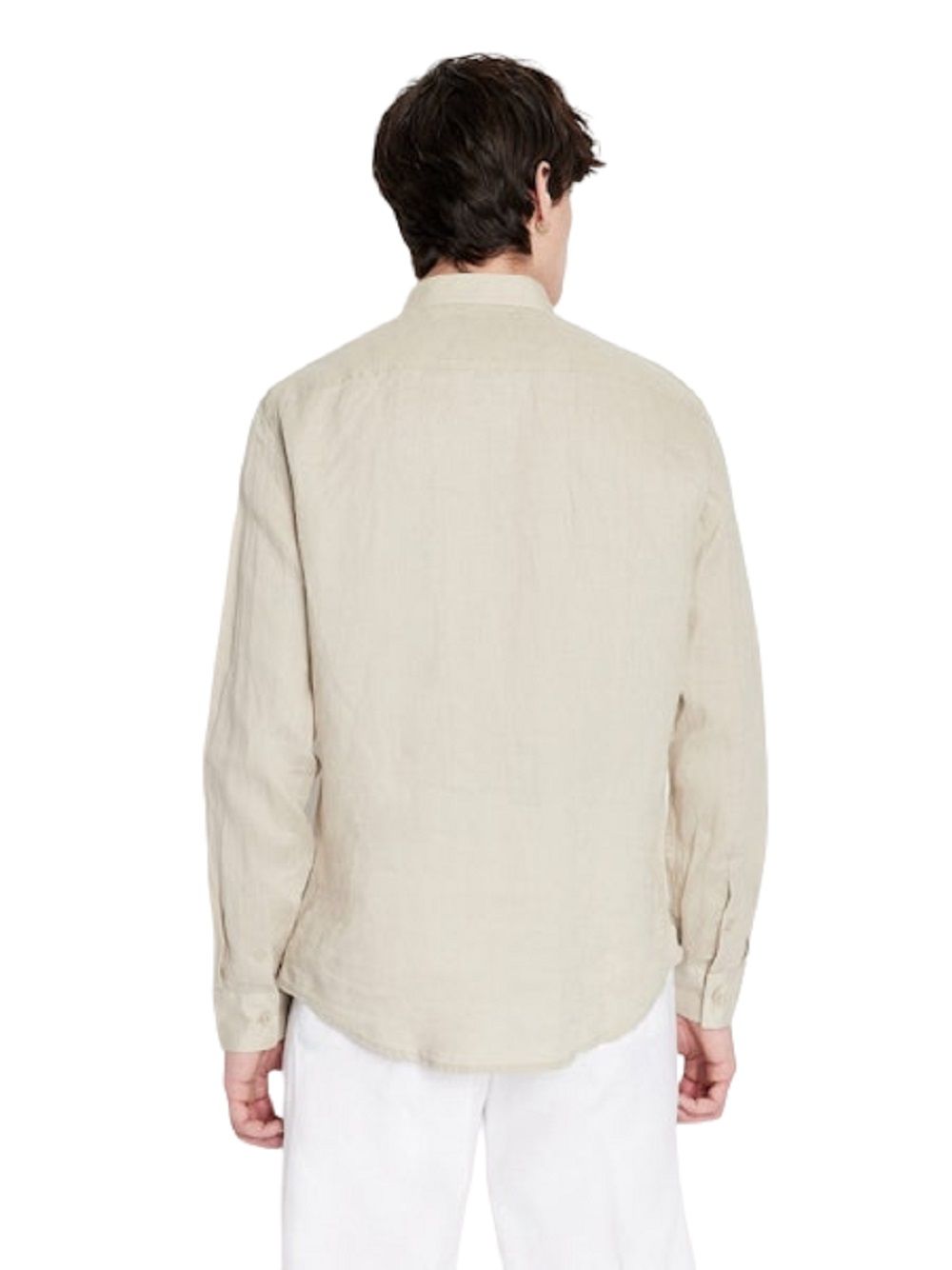 ARMANI EXCHANGE  Camicia di Lino Beige Uomo Armani Exchange In Linea