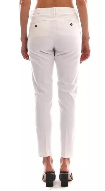 ROY ROGER'S  Pantaloni in Gabardina Stretch Bianchi ROY ROGER'S - Donna Pezzi Unici