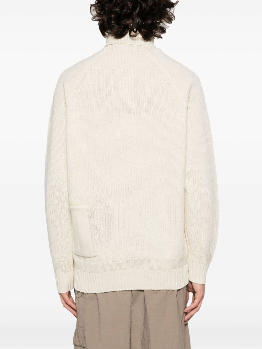 TEN C  Maglione Dolcevita Bianco da Uomo TEN C 100% Lana Promozione Limitata