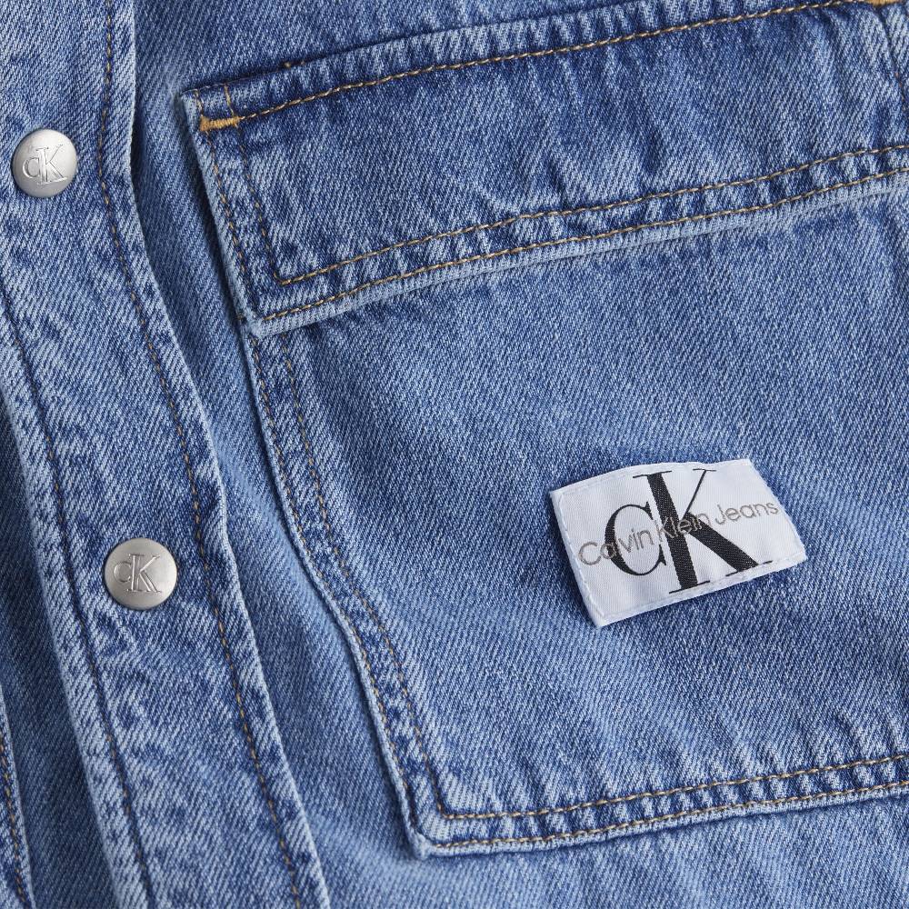 CALVIN KLEIN  Camicia Blu di Cotone Calvin Klein Uomo Shopping Online