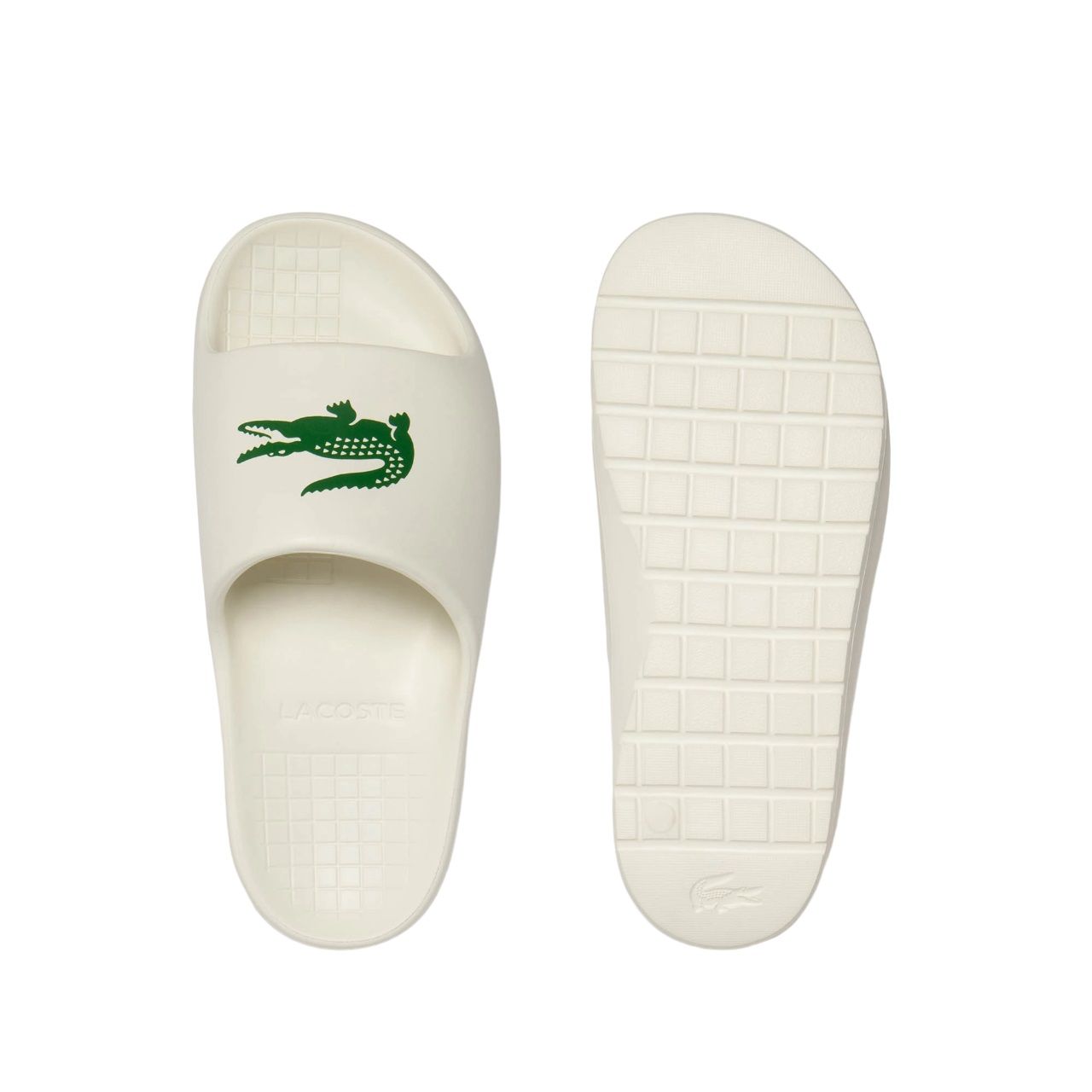 LACOSTE  Sandali Slide Lacoste Crema da Uomo - 100% Poliestere Novità