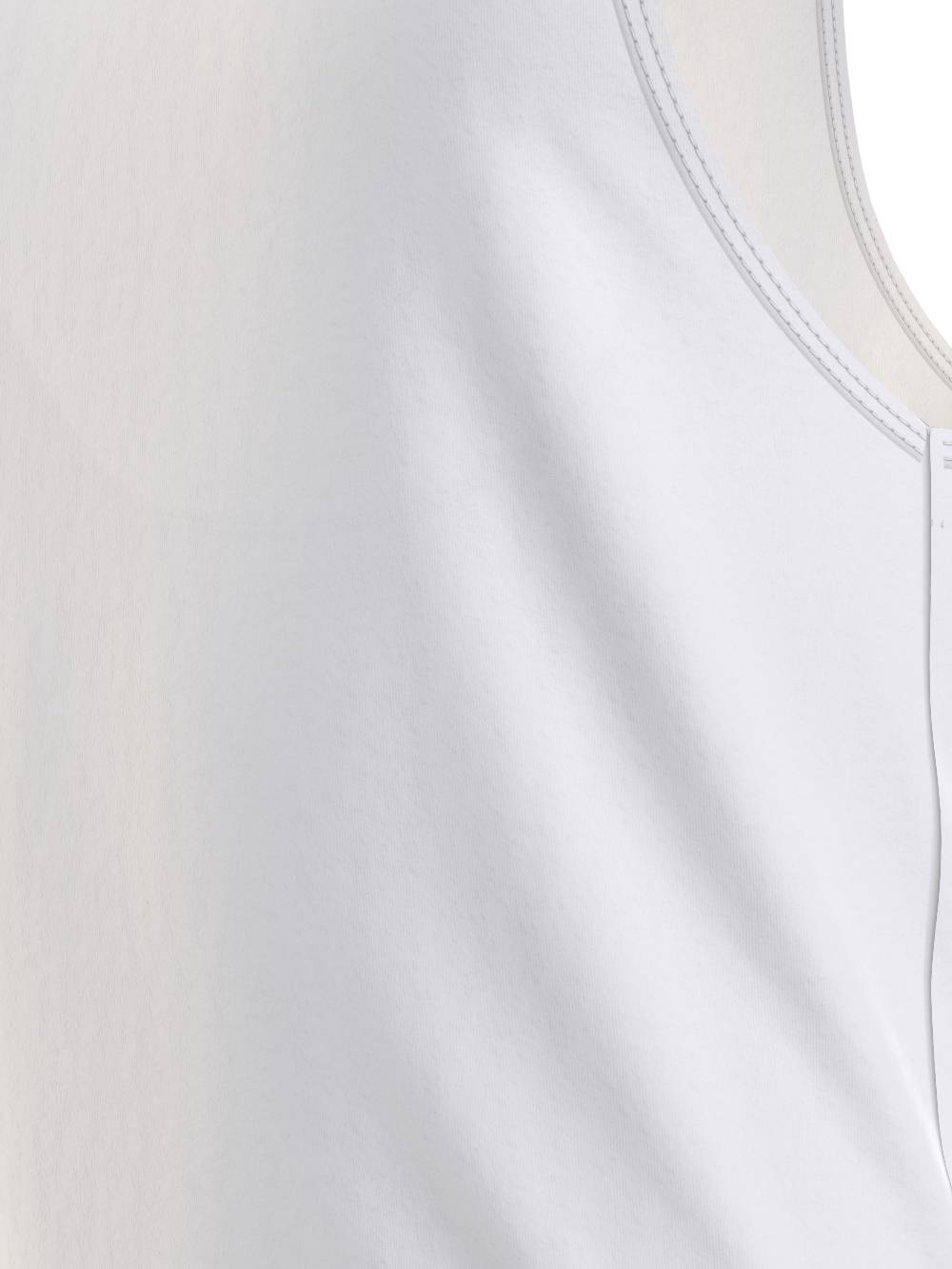 CALVIN KLEIN  T-Shirt Uomo Calvin Klein Bianca in Cotone e Lino Online