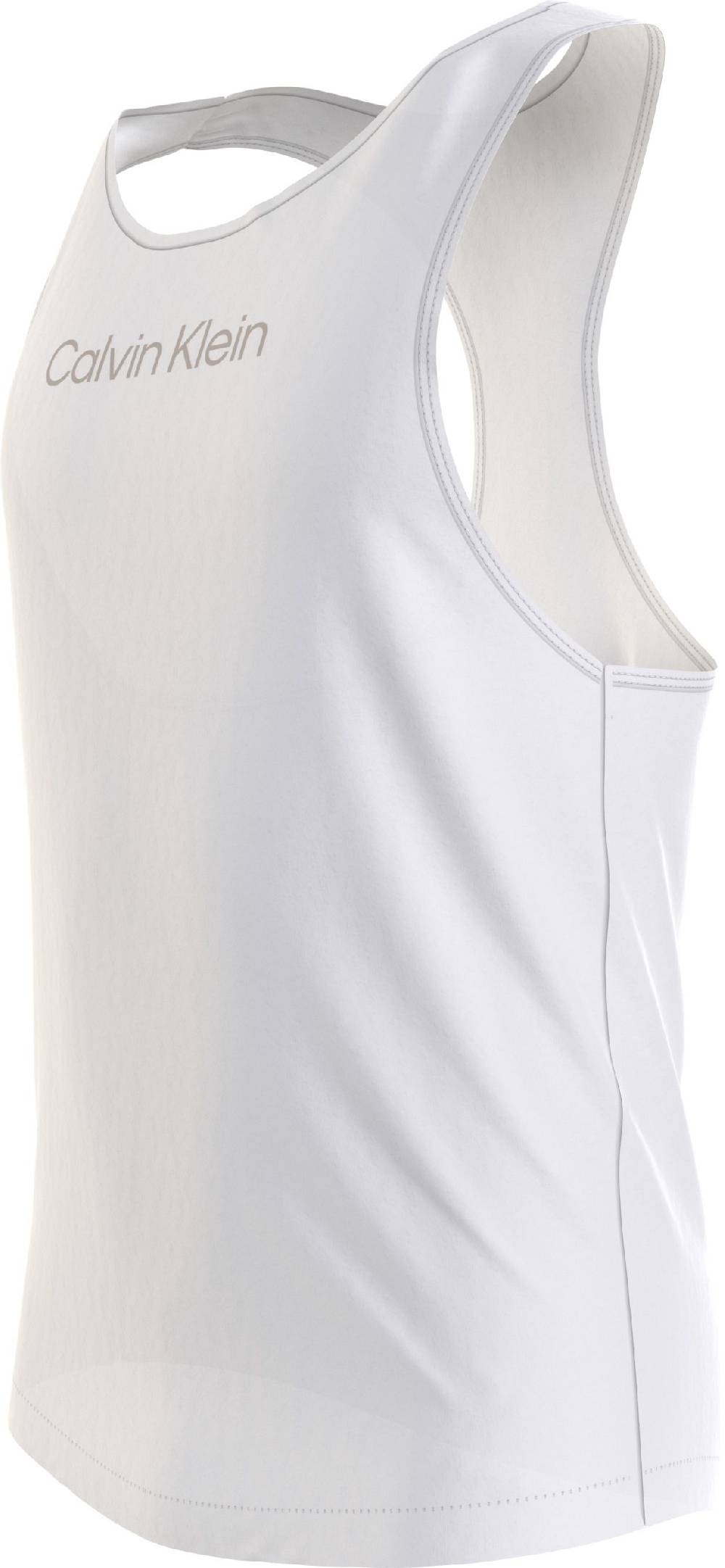 CALVIN KLEIN  T-Shirt Uomo Calvin Klein Bianca in Cotone e Lino Online