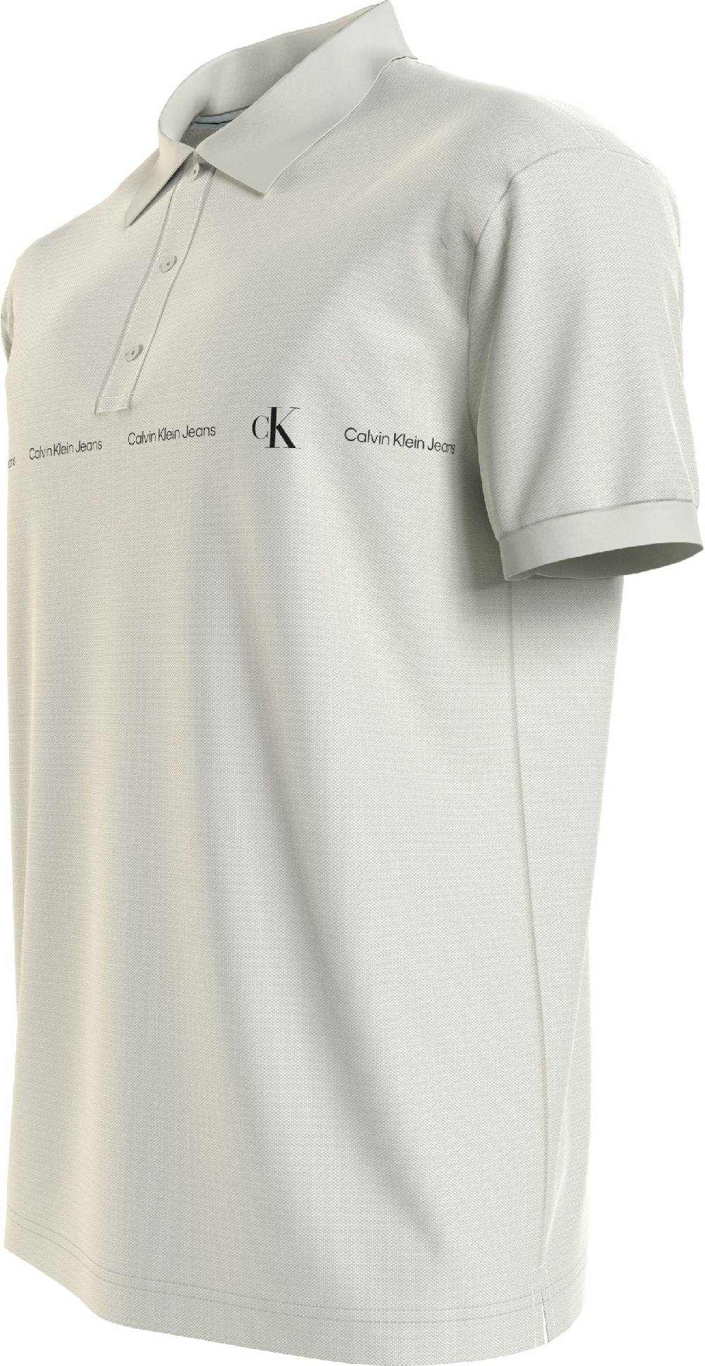 CALVIN KLEIN  Polo Calvin Klein Bianca in Cotone Elasticizzato Uomo Vendita Calda