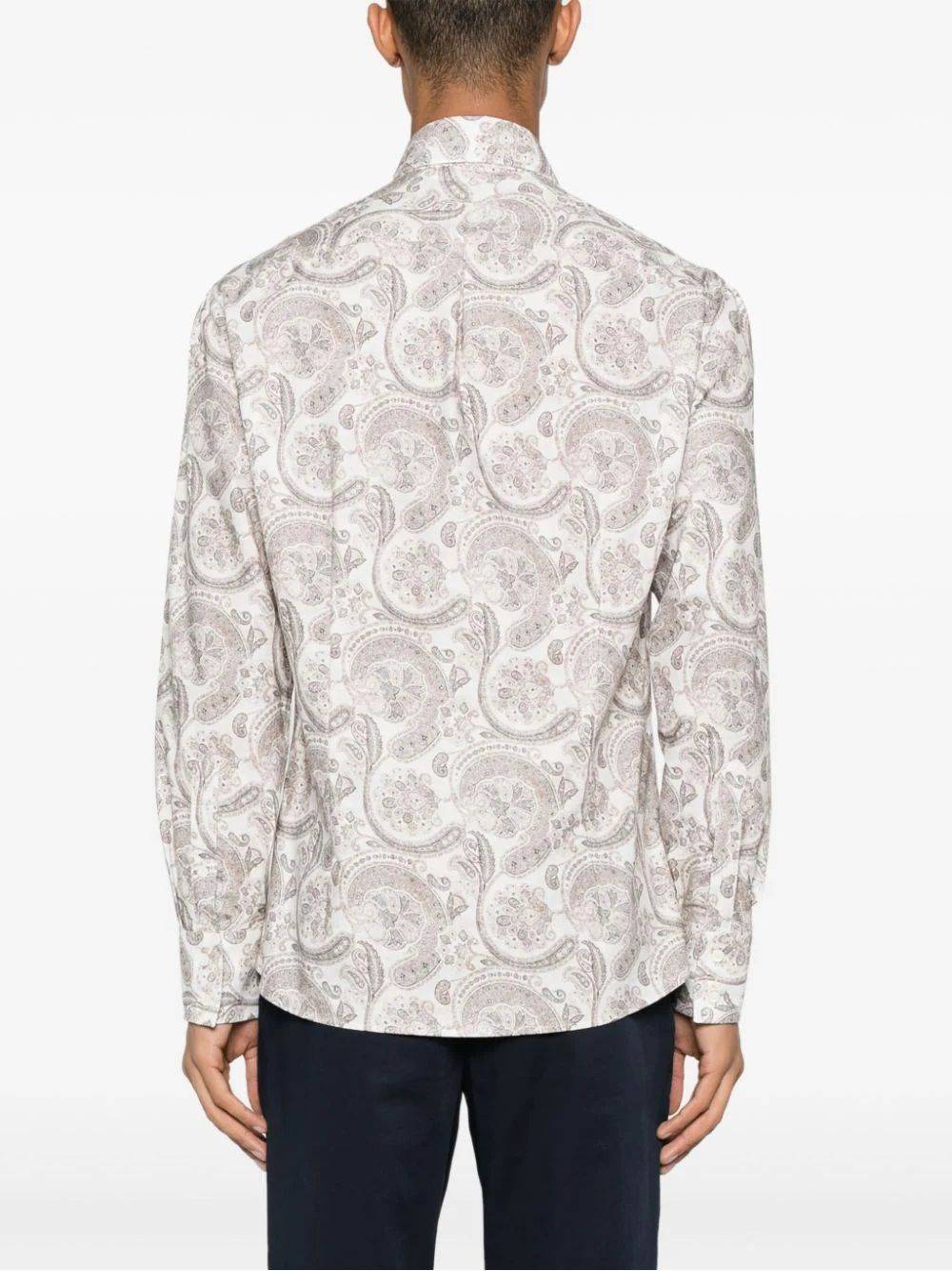 BRUNELLO CUCINELLI  Camicia Uomo Cotone Beige Brunello Cucinelli Moda