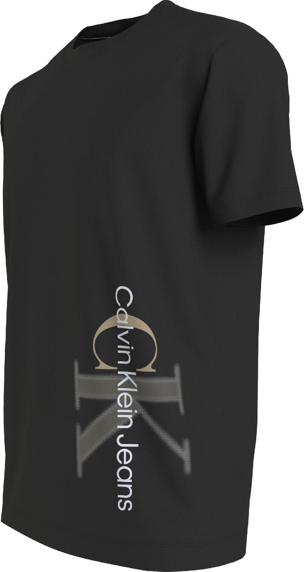 CALVIN KLEIN  T-shirt da Uomo Calvin Klein Nera in Cotone con Collo Rotondo Spedizione gratuita