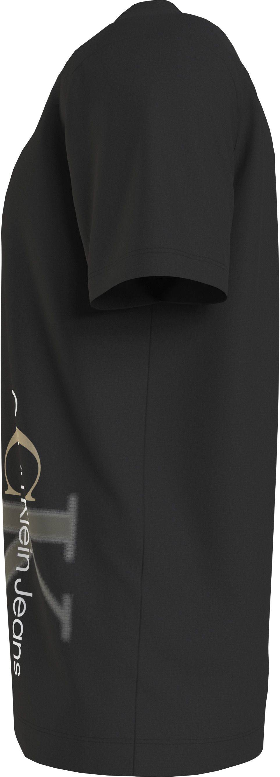 CALVIN KLEIN  T-shirt da Uomo Calvin Klein Nera in Cotone con Collo Rotondo Spedizione gratuita