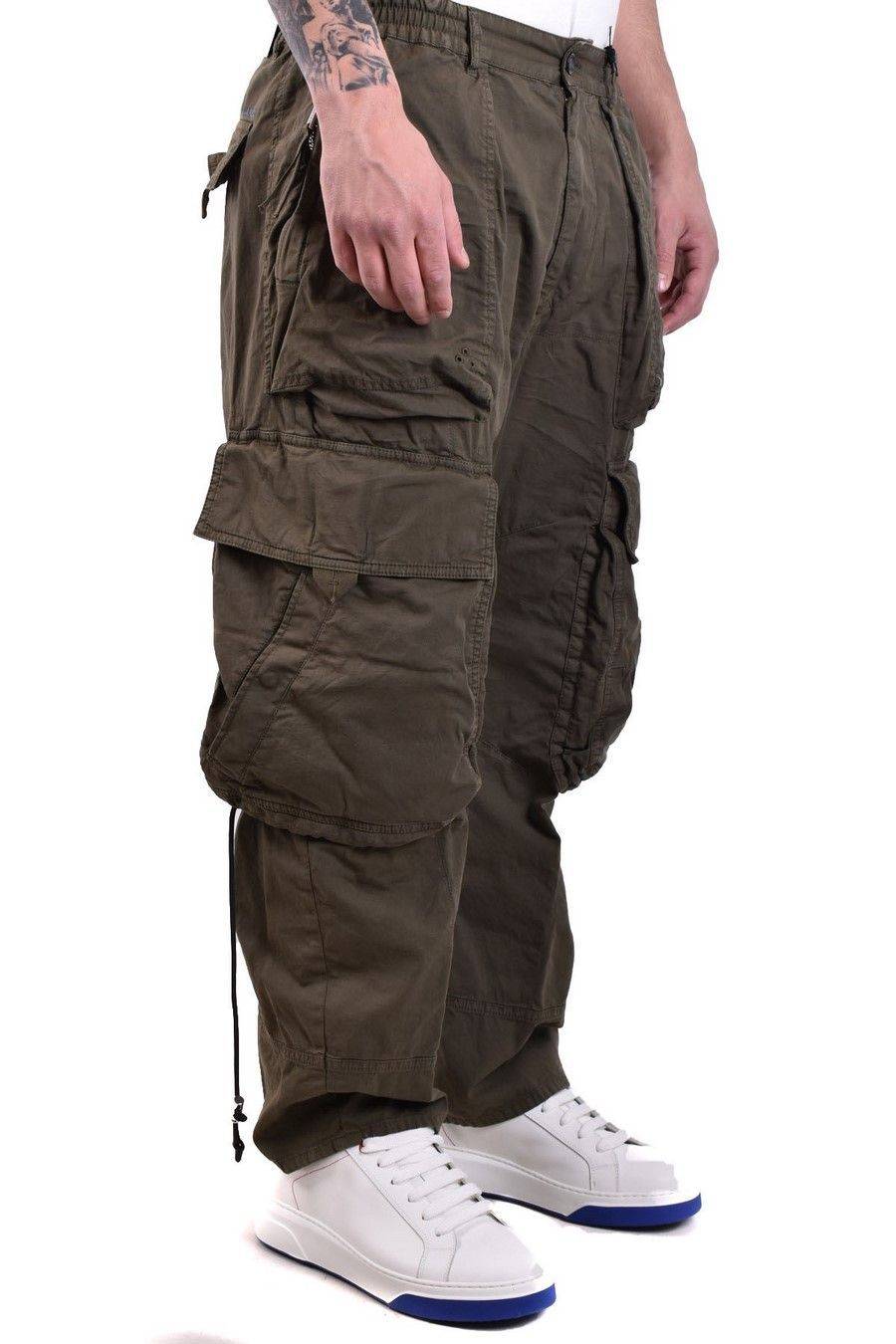 DSQUARED2  Pantaloni Verdi Elasticizzati da Uomo DSQUARED2 Sconto di tempo limitato