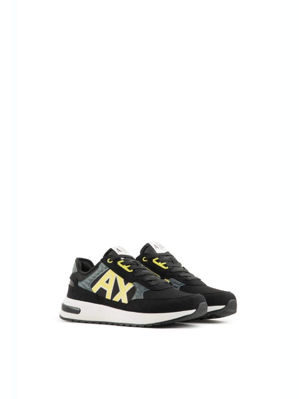 ARMANI EXCHANGE  Sneakers Uomo Armani Exchange Nero con Inserti in Camoscio Black Friday