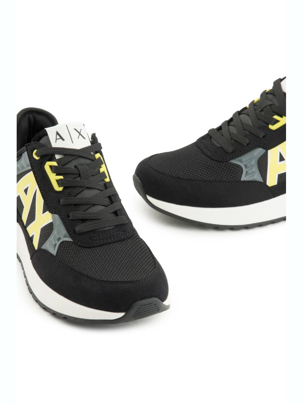 ARMANI EXCHANGE  Sneakers Uomo Armani Exchange Nero con Inserti in Camoscio Black Friday