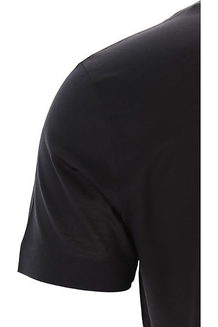 EMPORIO ARMANI  T-Shirt Uomo Emporio Armani in Lyocell e Cotone Nero Offerta per la Festa della Mamma