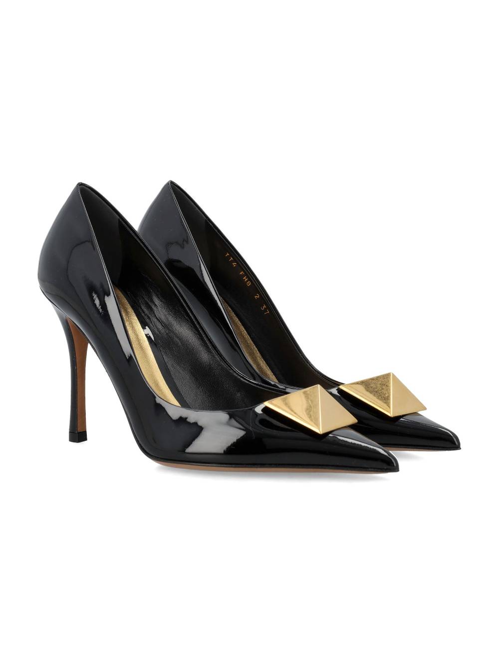 VALENTINO GARAVANI  Décolleté Valentino Garavani in Vernice con Borchie Maxi in Ottone Offerta San Valentino