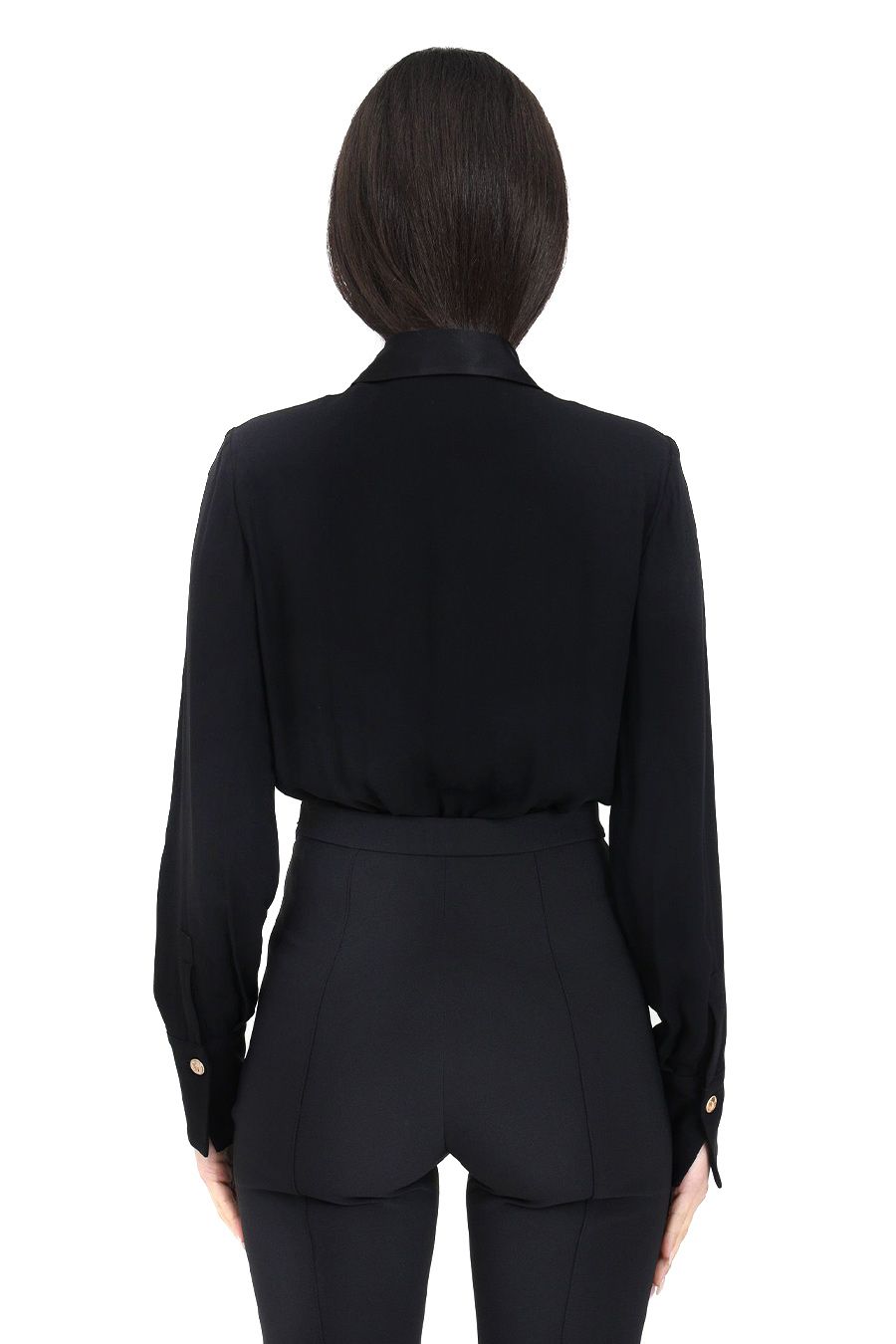 ELISABETTA FRANCHI  Camicia Nera in Viscosa Elisabetta Franchi Donna Offerta Anniversario