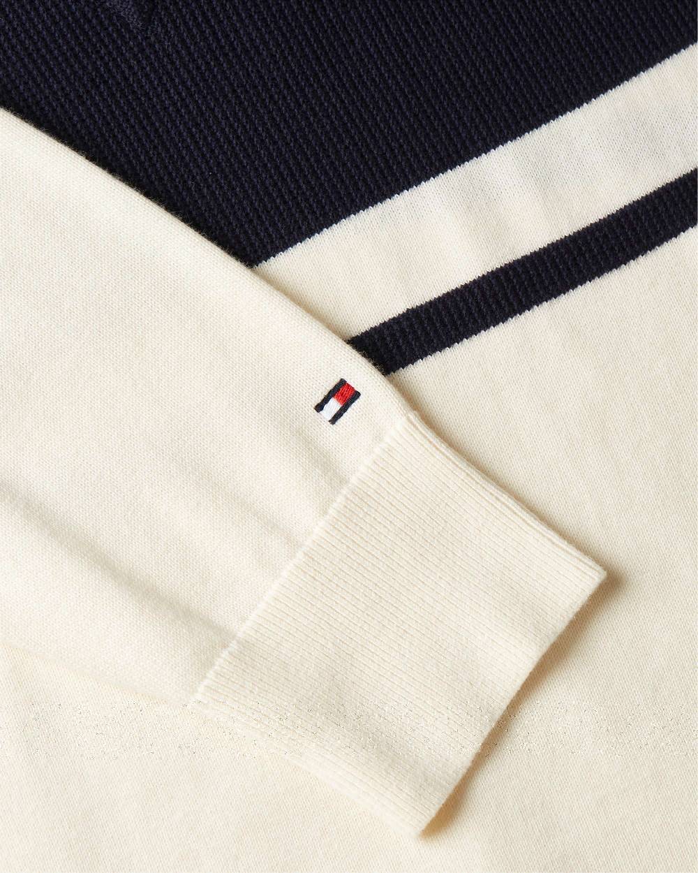 TOMMY HILFIGER  Felpa di Cotone Crema da Uomo Tommy Hilfiger Latest fashion