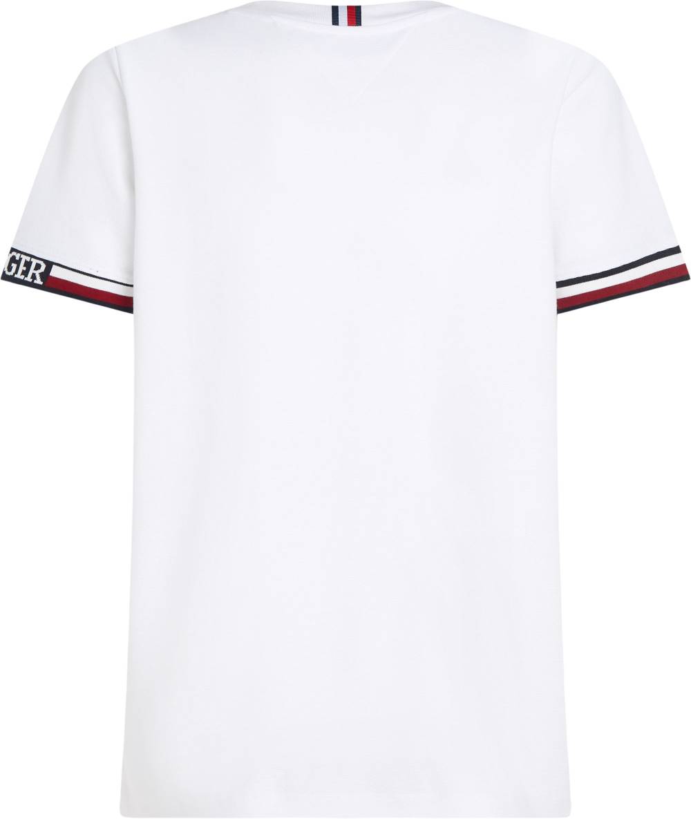 TOMMY HILFIGER  T-Shirt Uomo Tommy Hilfiger Bianca Regular Fit - Misto Cotone Offerta temporanea