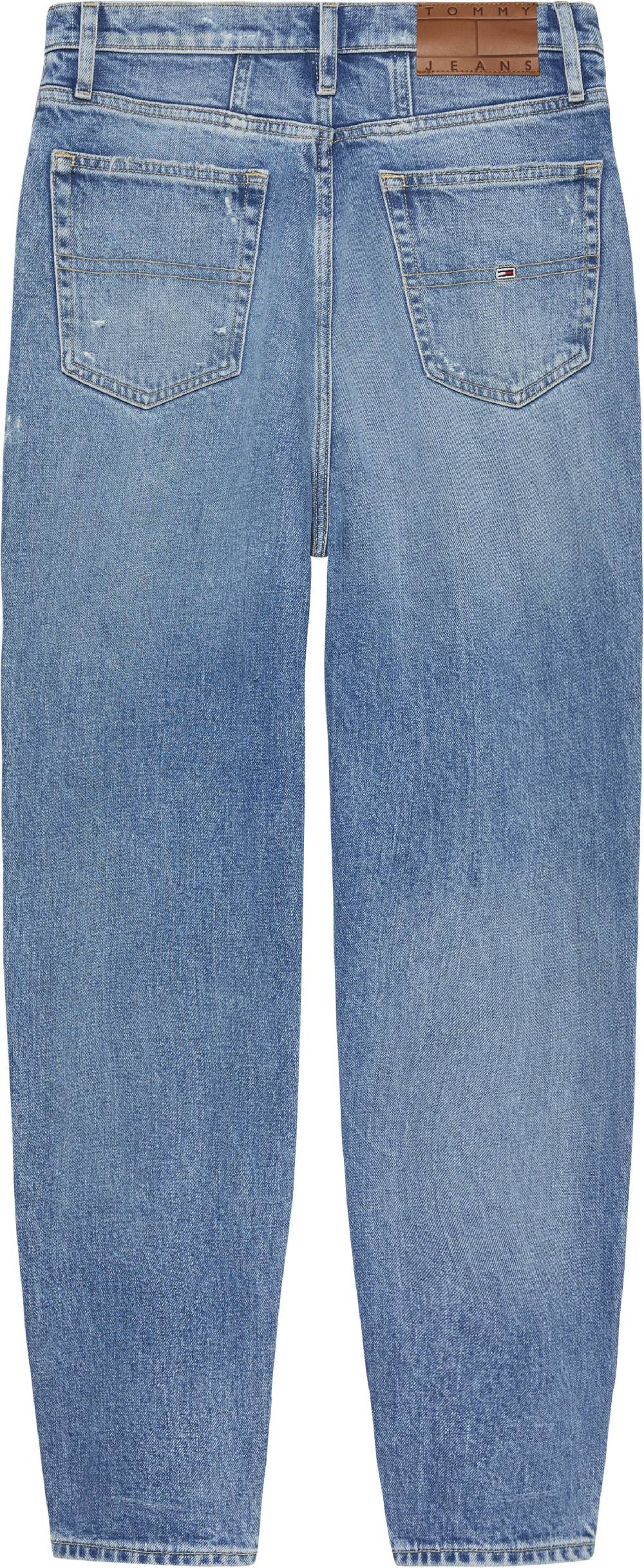 TOMMY JEANS  Jeans Mom Tommy in Cotone Elasticizzato Blu da Donna Offerte speciali