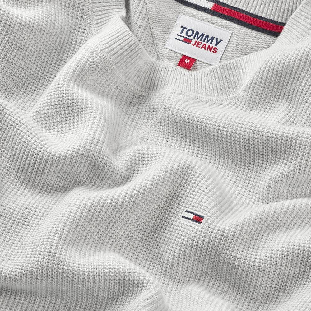 TOMMY JEANS  Felpa Grigia di Cotone Tommy Jeans Uomo Prezzo basso