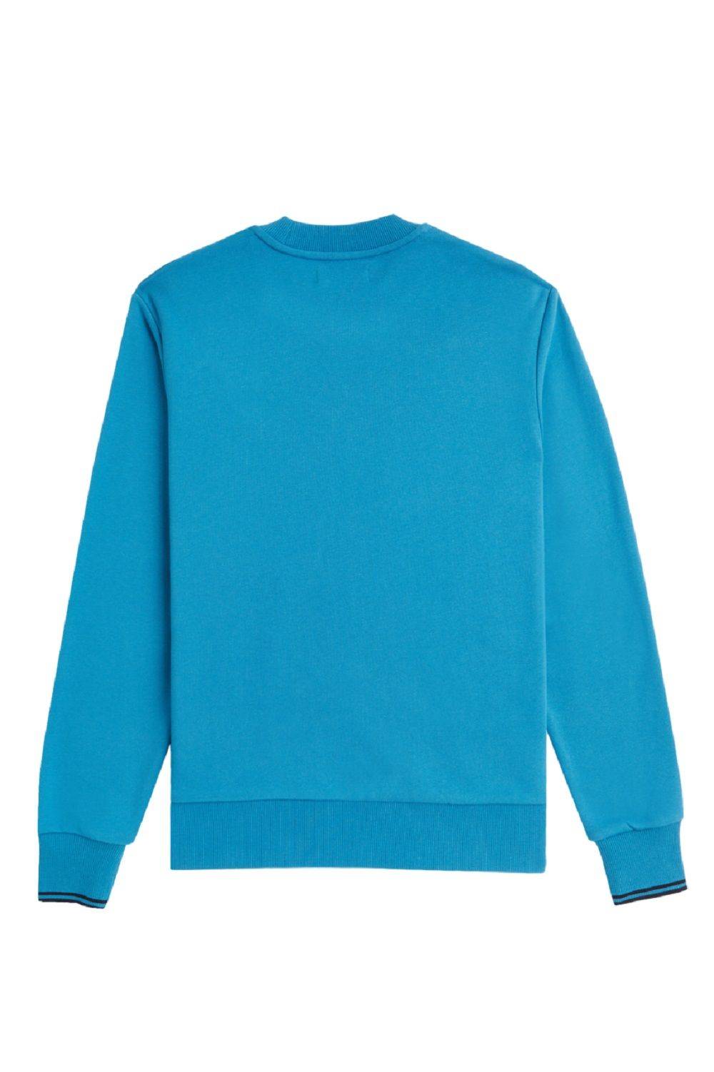 FRED PERRY  Felpa di Cotone Blu Uomo Fred Perry Ritorno libero