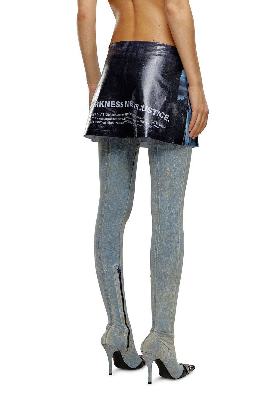 DIESEL  Gonna Piegata Multicolore Diesel - Abbigliamento in Poliestere da Donna Fino al 50% di sconto