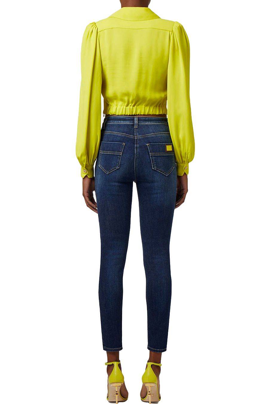 ELISABETTA FRANCHI  Camicia Gialla in Viscosa Elisabetta Franchi Donna Offerta speciale della fabbrica