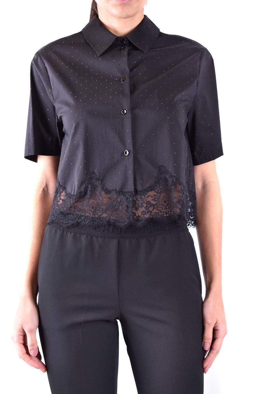 ERMANNO SCERVINO  Camicia Nera in Cotone Ermanno Scervino da Donna Sostegno trimestrale