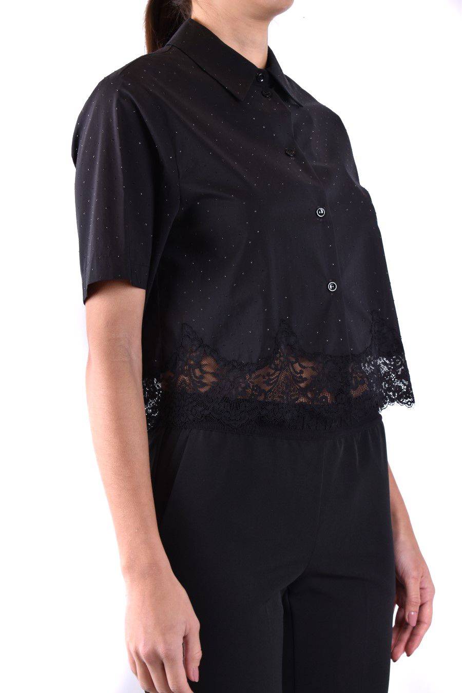 ERMANNO SCERVINO  Camicia Nera in Cotone Ermanno Scervino da Donna Sostegno trimestrale