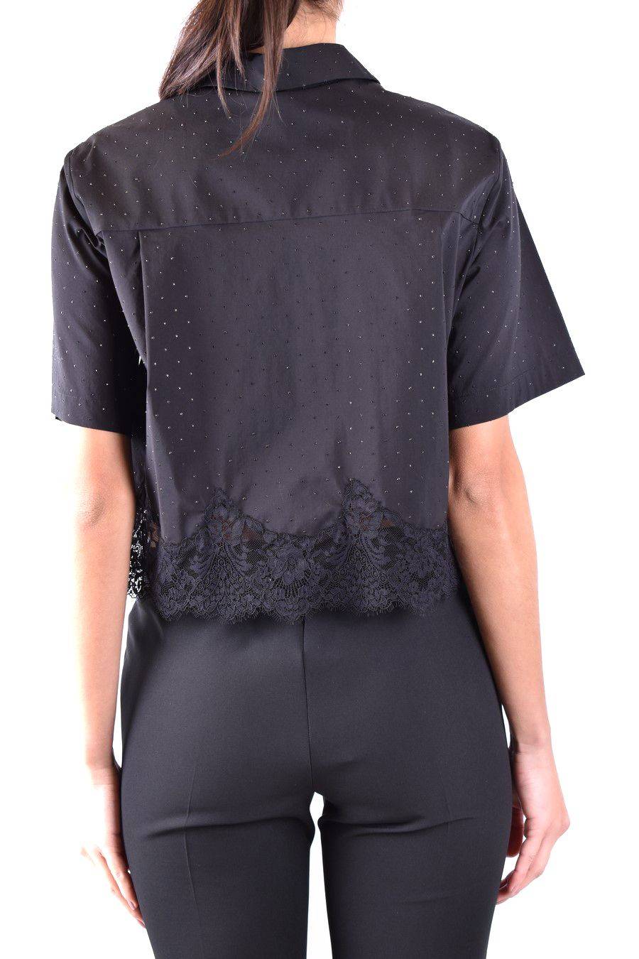 ERMANNO SCERVINO  Camicia Nera in Cotone Ermanno Scervino da Donna Sostegno trimestrale