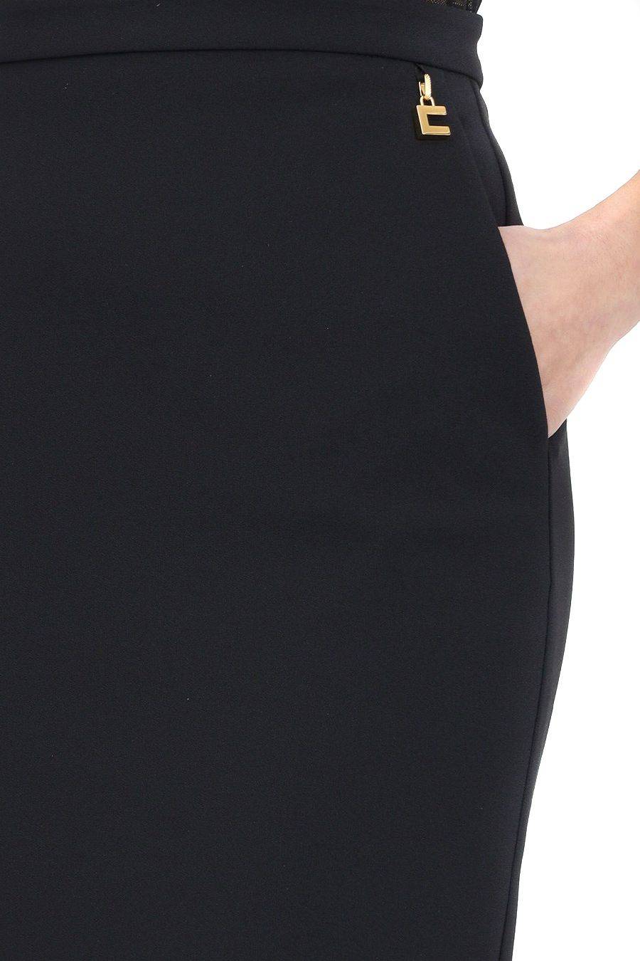 ELISABETTA FRANCHI  Gonna Nera in Poliestere Elisabetta Franchi da Donna Fino al 55% di sconto